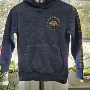 Lucky Brand Blue Hoodie with Gold Logo